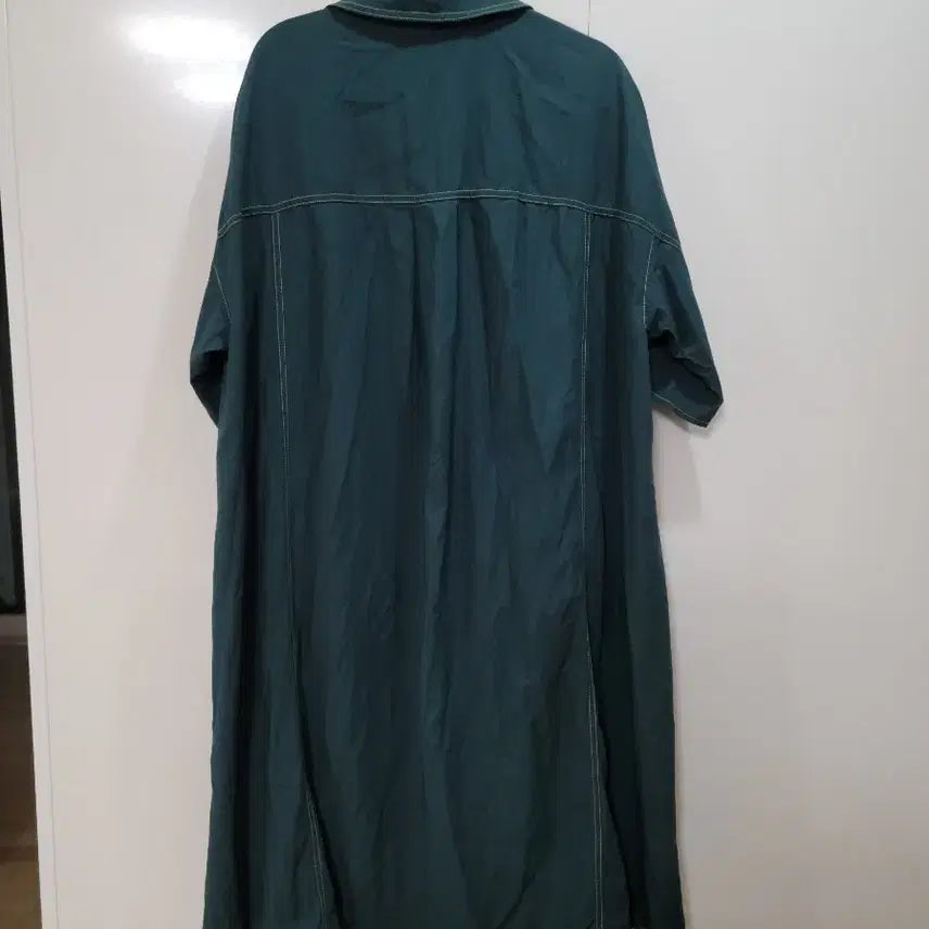 [BUNJANG] Studio Tomboy Shirt Style Long Dress Jacket Dark Green / 스튜디오 톰보이 셔츠형 롱 원피스 자켓