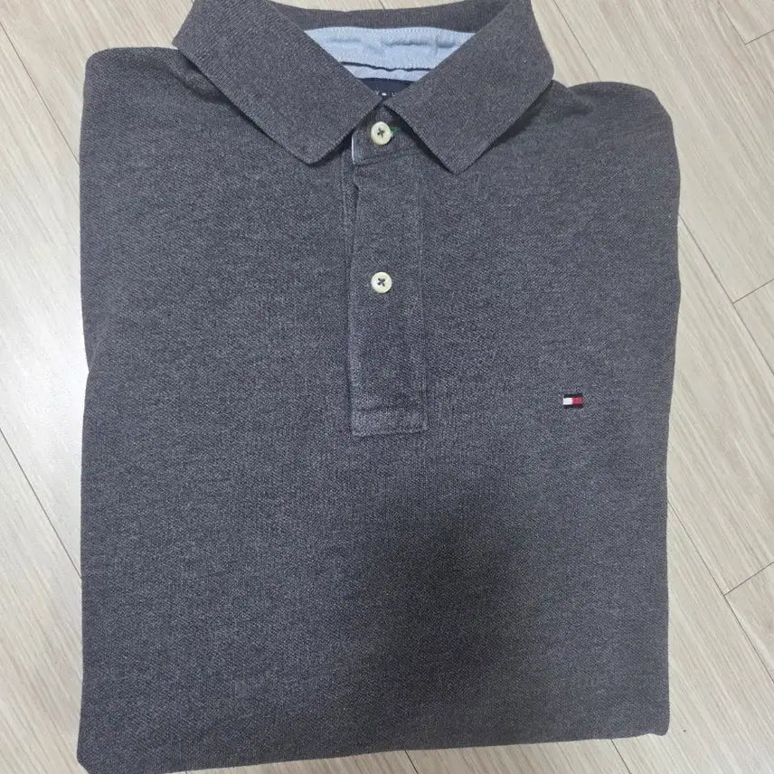 [BUNJANG] Tommy Hilfiger Gray Polo Short Sleeve T-Shirt / 타미힐피거 그레이 폴로 반팔티