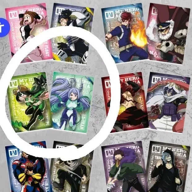 [BUNJANG] My Hero Academia Tsuyu &amp; Nejire Clear File 2-Set (Sealed) / 미개봉 나히아 제일복권 츠유,네지레 클리어파일 2매 세트