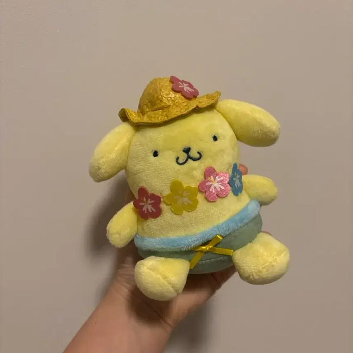 [BUNJANG] Pompompurin Hawaiian Plush Keychain / 하와이안 폼폼푸린 인형 키링