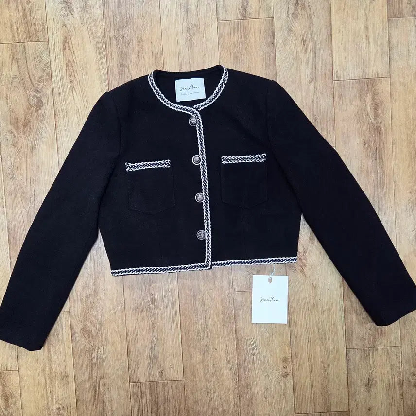 [BUNJANG] Since Then Eileen Trimming Jacket Black / 신스덴(Since then) 에일린 트리밍 자켓 66-77 새상품