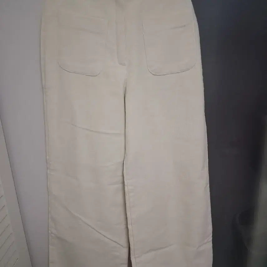 [BUNJANG] Cream Corduroy Wide Pants Size 25 / 크림색 코듀로이 와이드팬츠 사이즈 25인지 총장 103 새상품