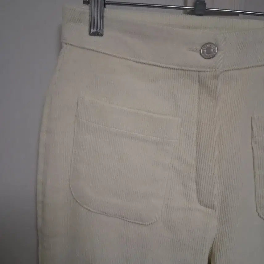 [BUNJANG] Cream Corduroy Wide Pants Size 25 / 크림색 코듀로이 와이드팬츠 사이즈 25인지 총장 103 새상품