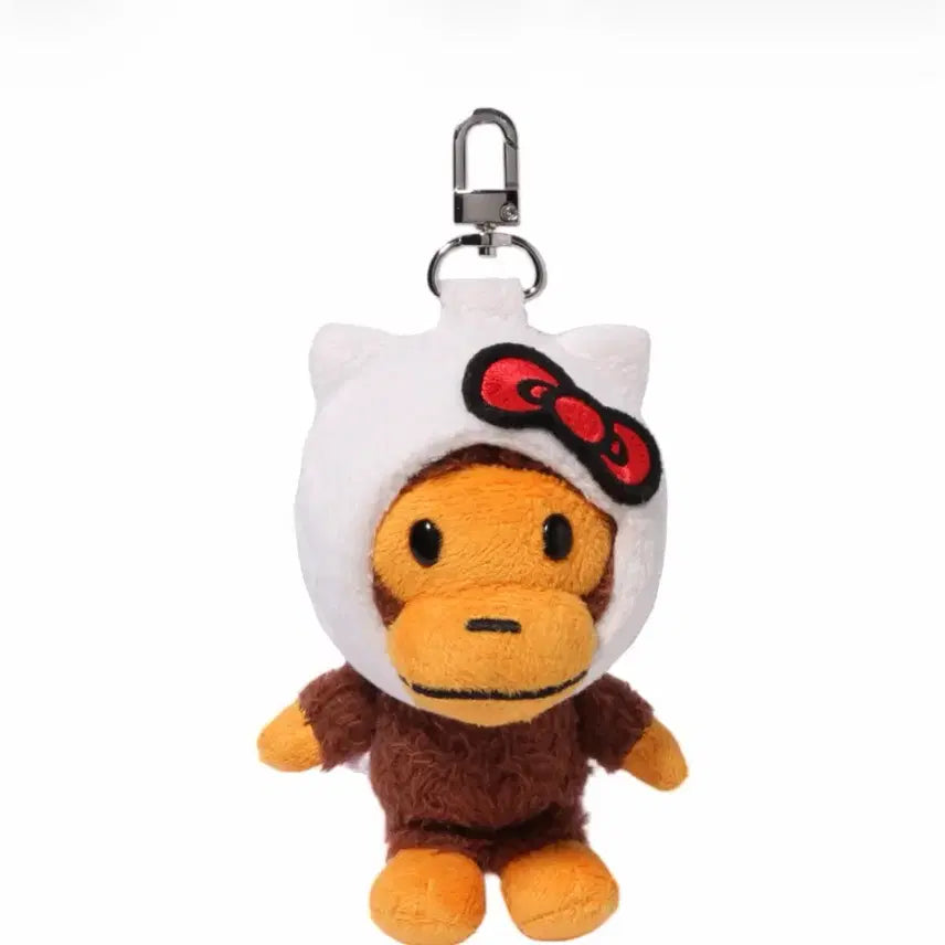 [BUNJANG] BAPE x Sanrio Characters Plush Doll Keychain White / 베이프 x 산리오 캐릭터즈 플러시 인형 키체인 화이트