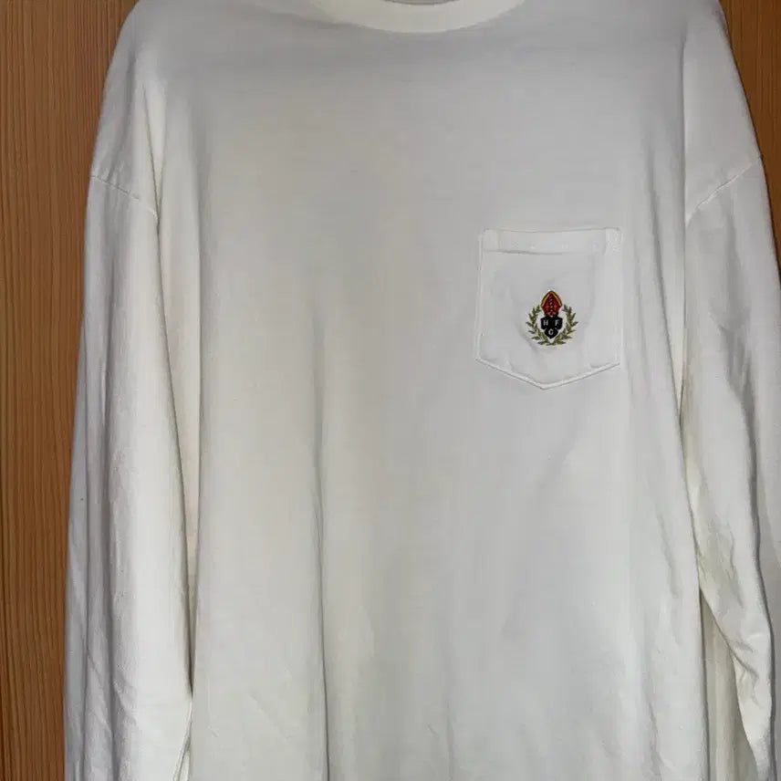 [BUNJANG] Heritagefloss White Pocket Long Sleeve T-Shirt / Heritagefloss 화이트 포켓 긴팔 티셔츠