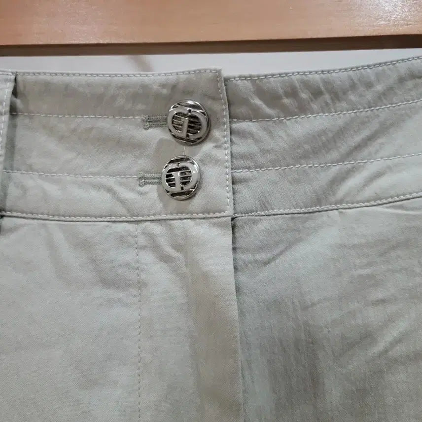 [BUNJANG] G.cout Two-Tuck Wide Culottes Pants (Green, Size 66) / 연그린 투턱  와이드 큐롯 팬츠 66