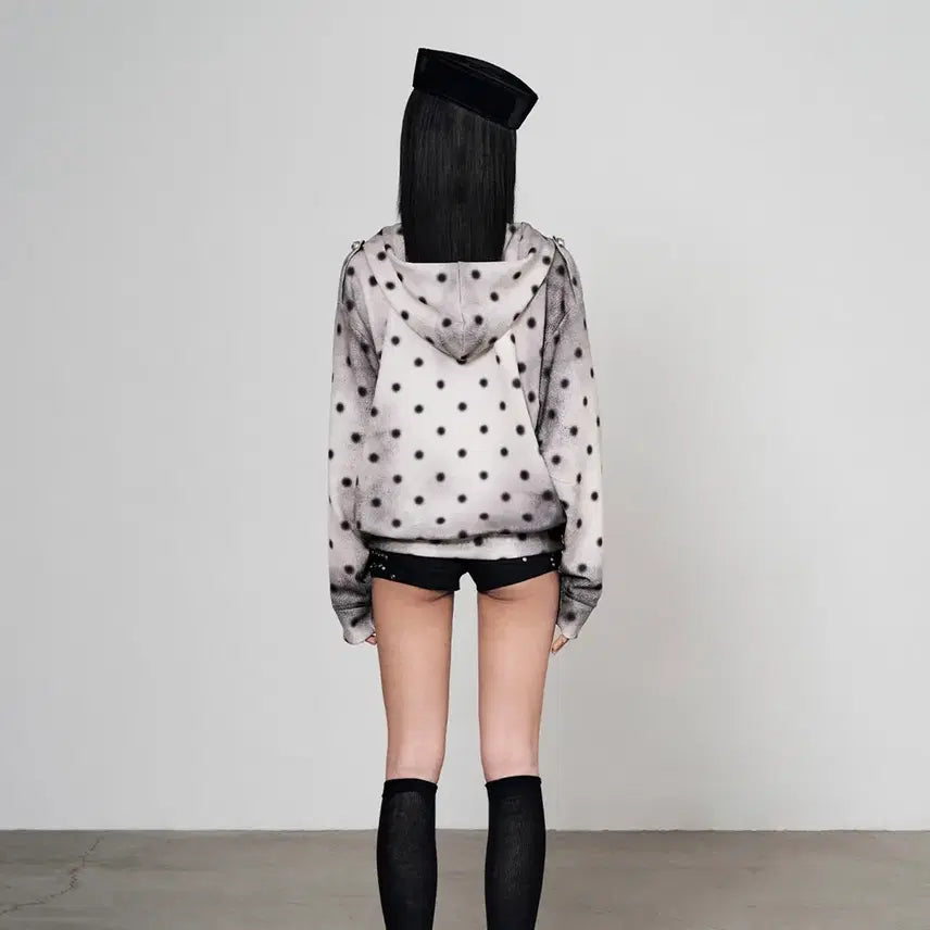 [BUNJANG] Bonnae Dusty Dot Hooded Zip-Up / bonnae 본네 더스티 도트 후드 집업