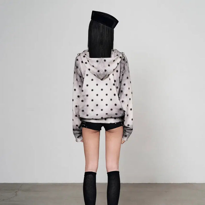 [BUNJANG] Bonnae Dusty Dot Hooded Zip-Up / bonnae 본네 더스티 도트 후드 집업