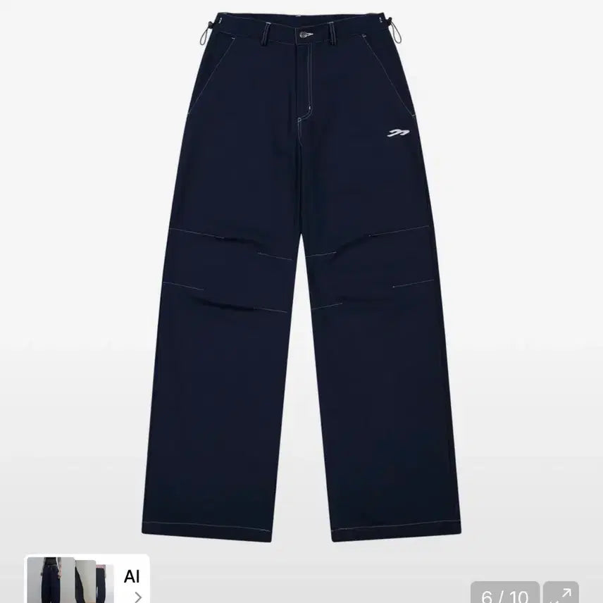 [BUNJANG] JuYong X Tansan Cotton Wide Star Stud Pants (Navy) / 주영X탄산 코튼 와이드 스타 스터드 팬츠 (네이비)