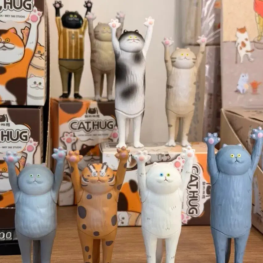 [BUNJANG] Cat Hug Figure Set / 고양이 가챠 피규어