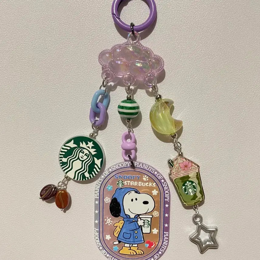 [BUNJANG] Starbucks Luminous Cloud Snoopy Keyring / 스타벅스 야광 구름 스누피 키링