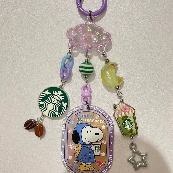 [BUNJANG] Starbucks Luminous Cloud Snoopy Keyring / 스타벅스 야광 구름 스누피 키링