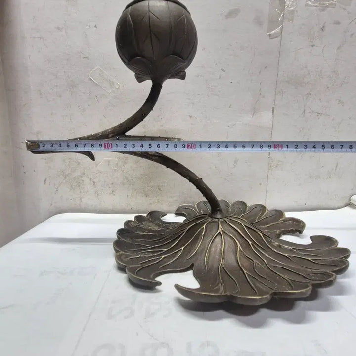 [BUNJANG] Celadon Turtle Incense Burner on Lotus Leaf (No. 185) / [도자기공주골동품] 연잎 위 거북이 향로 (185번)+++