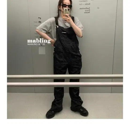 [SOLD OUT] 마블링 자수 오버롤 Embroidery Overalls