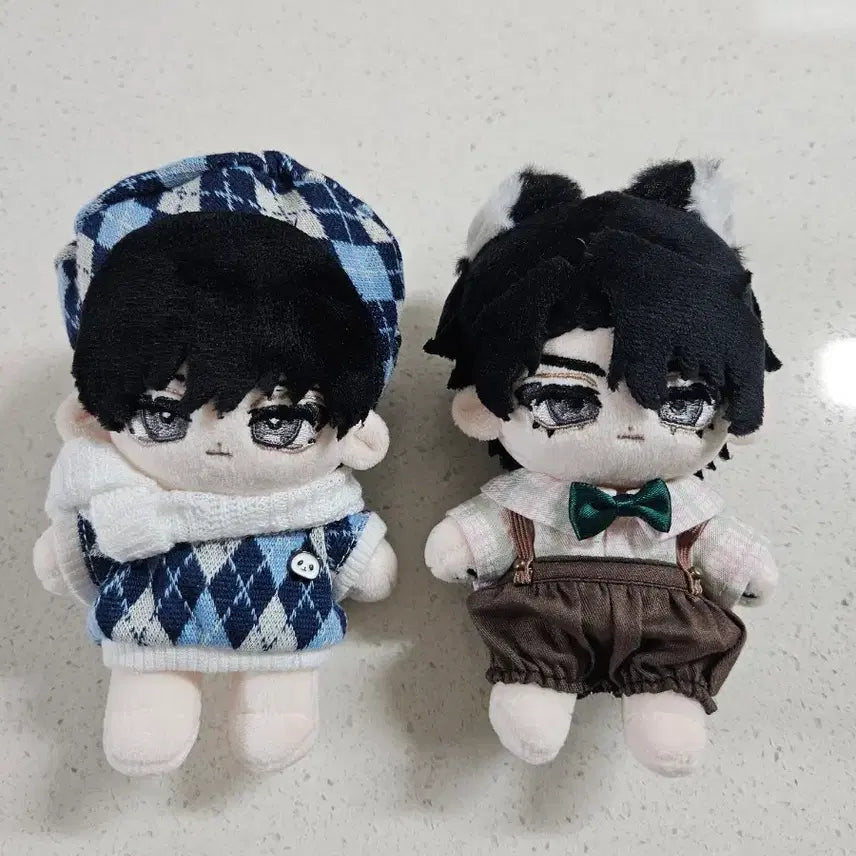 [BUNJANG] 10cm Doll Clothes Overalls / 한오백년 10cm 체크빵멜(그린)