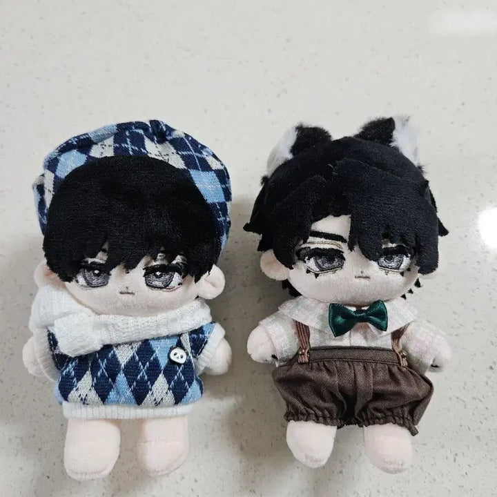 [BUNJANG] 10cm Doll Clothes Overalls / 한오백년 10cm 체크빵멜(그린)