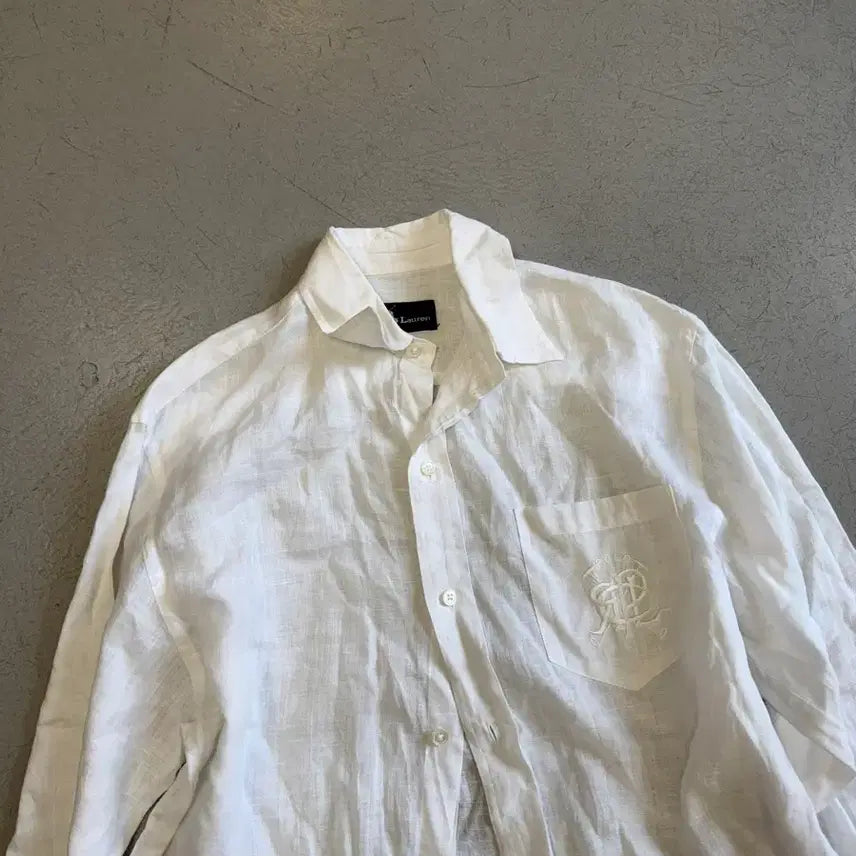 [BUNJANG] Polo Ralph Lauren Linen Shirt White / 폴로 랄프로렌 린넨 셔츠 화이트