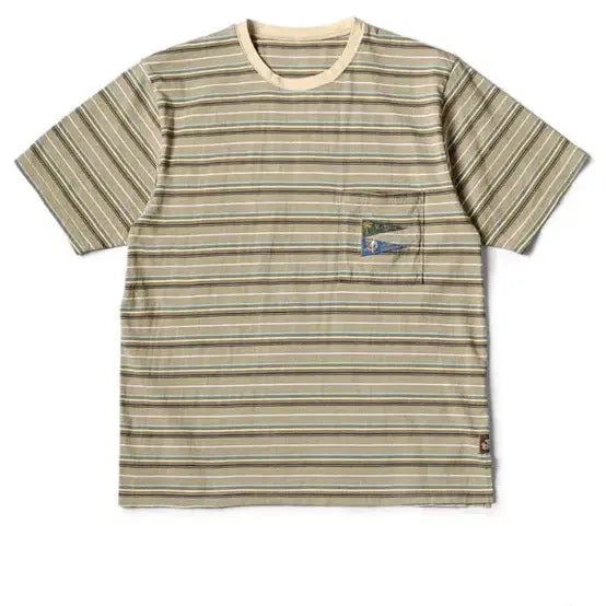 [BUNJANG] Kapital Multi Border Pendant T-Shirt / 캐피탈 멀티 보더 페넌트 티셔츠 M