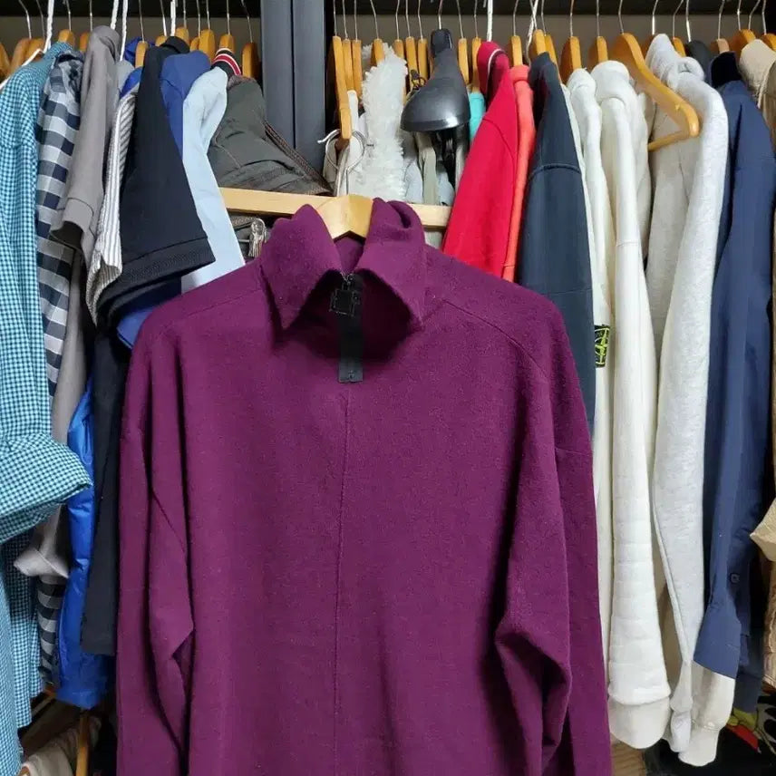 [BUNJANG] Wooyoungmi Cashmere Quarter Zip High Neck Knit 50 / 우영미 캐시미어 니트 쿼터집업 하이넥 50