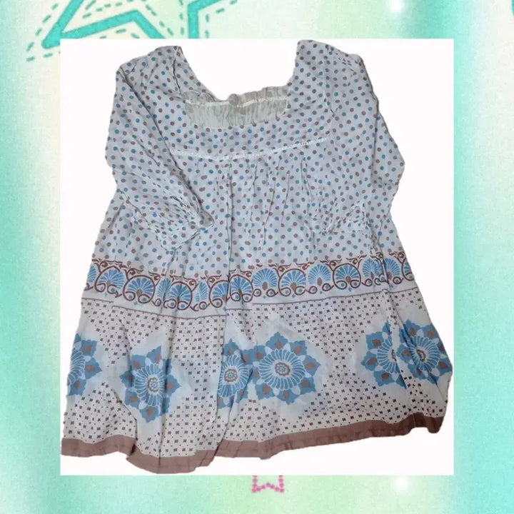 [BUNJANG] Japanese Vintage Dot Lace Blouse 7-Sleeve / 일본빈티지 도트 레이스 블라우스 7부