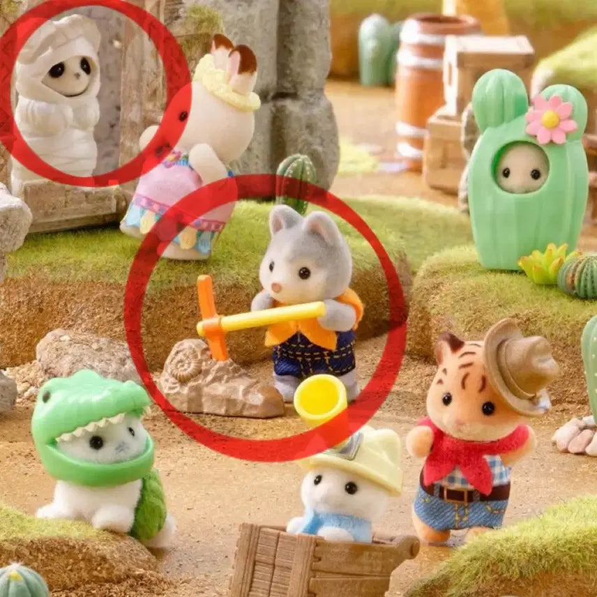 [BUNJANG] Sylvanian Families Adventure Blind Bag Series Mira Panda &amp; Husky Bundle Set / [새상품] 실바니안 어드벤처 미라판다+허스키 일괄