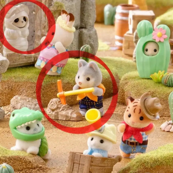 [BUNJANG] Sylvanian Families Adventure Blind Bag Series Mira Panda &amp; Husky Bundle Set / [새상품] 실바니안 어드벤처 미라판다+허스키 일괄