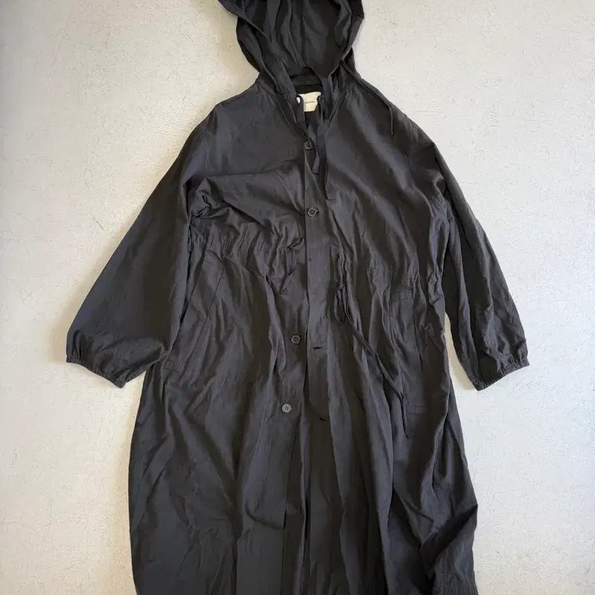 [BUNJANG] Todayful Hooded Maxi Dress Charcoal / 투데이풀 후드 원피스