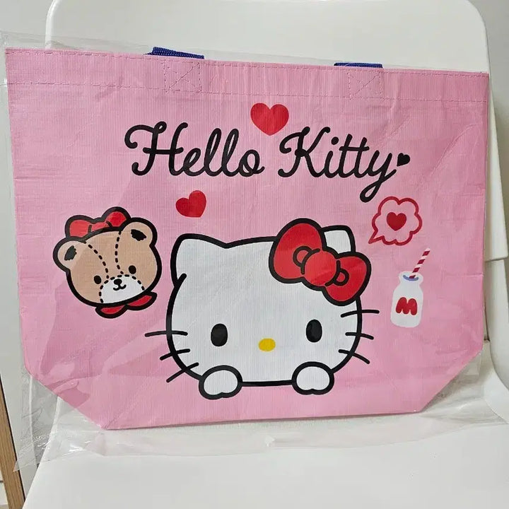 [BUNJANG] Hello Kitty Pink Tafotta Tote Bag / 헬로키티 핑크색 타포리 가방 (새상품)