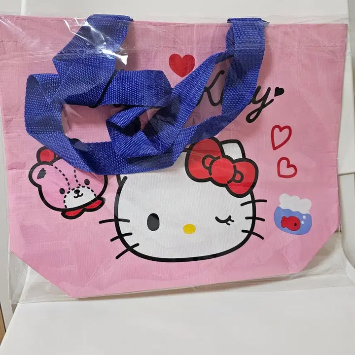 [BUNJANG] Hello Kitty Pink Tafotta Tote Bag / 헬로키티 핑크색 타포리 가방 (새상품)