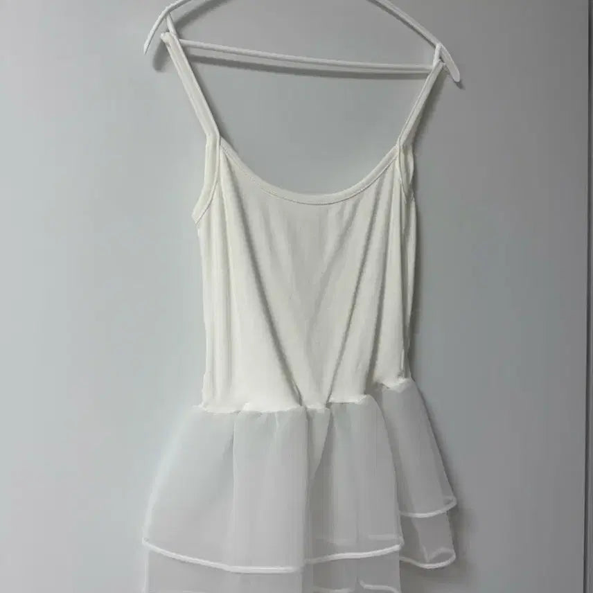 [BUNJANG] White Layered Camisole Dress / 화이트 레이어드 나시 -새제품