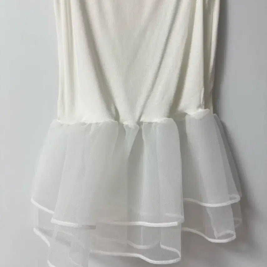 [BUNJANG] White Layered Camisole Dress / 화이트 레이어드 나시 -새제품