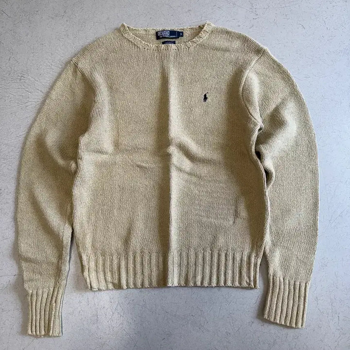 [BUNJANG] Polo Ralph Lauren Cotton Knit Logo Sweater / 폴로 랄프로렌 면니트