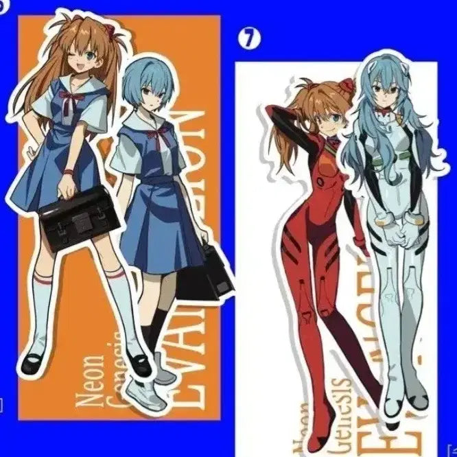 [BUNJANG] Betti Evangelion Asuka &amp; Rei Sticker Set / 베띠님 에반게리온 스티커 아스카, 레이 세트 일괄