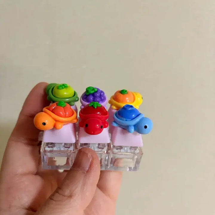 [BUNJANG] Handmade Fruit Turtle Keycap Charm / 과일거북이 키캡 키링