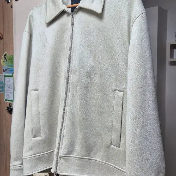 [BUNJANG] SPAO Suede Jacket Cream Size 100 / 스파오 스웨이드 자켓(크림, 100)