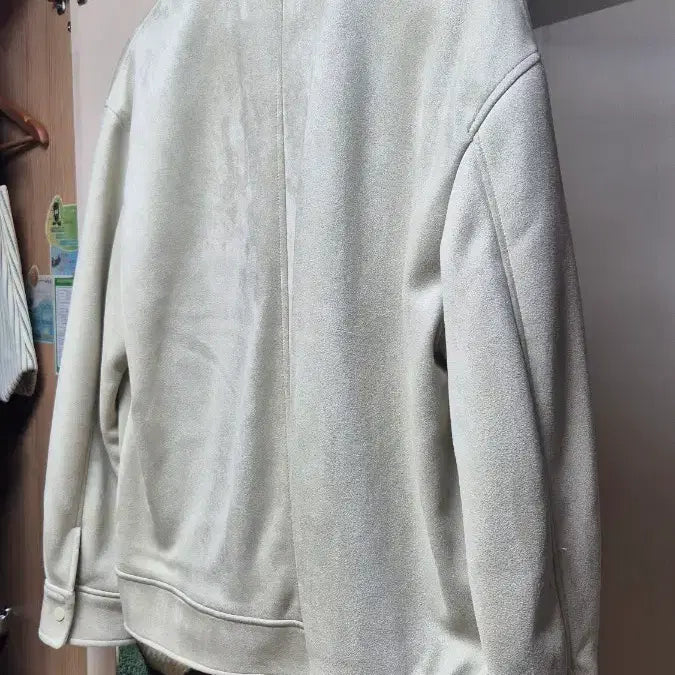 [BUNJANG] SPAO Suede Jacket Cream Size 100 / 스파오 스웨이드 자켓(크림, 100)