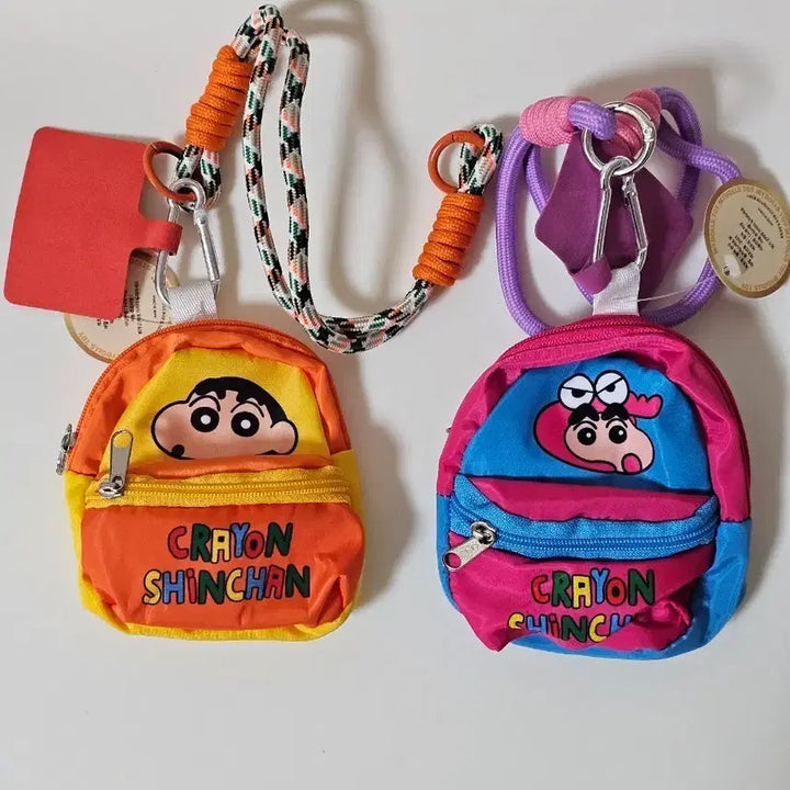 [BUNJANG] Crayon Shin-chan Crayon Shin-chan &amp; Shin-chan Mini Backpack Coin Purse Strap Keychain Bundle Set / (일괄)짱구 미니 백팩 동전지갑 스트랩 키링