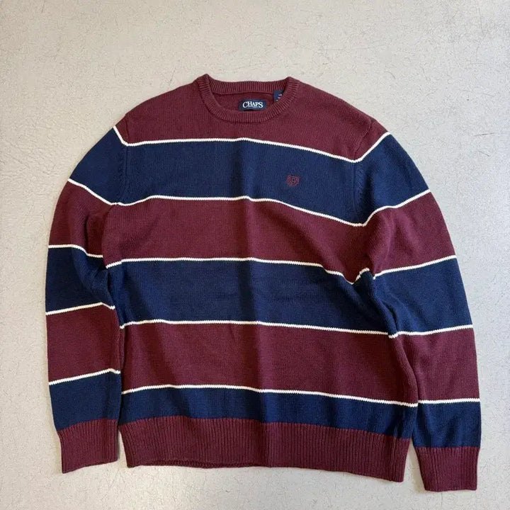 [BUNJANG] CHAPS Striped Cotton Knit Sweater / CHAPS 챕스 스트라이프 면니트