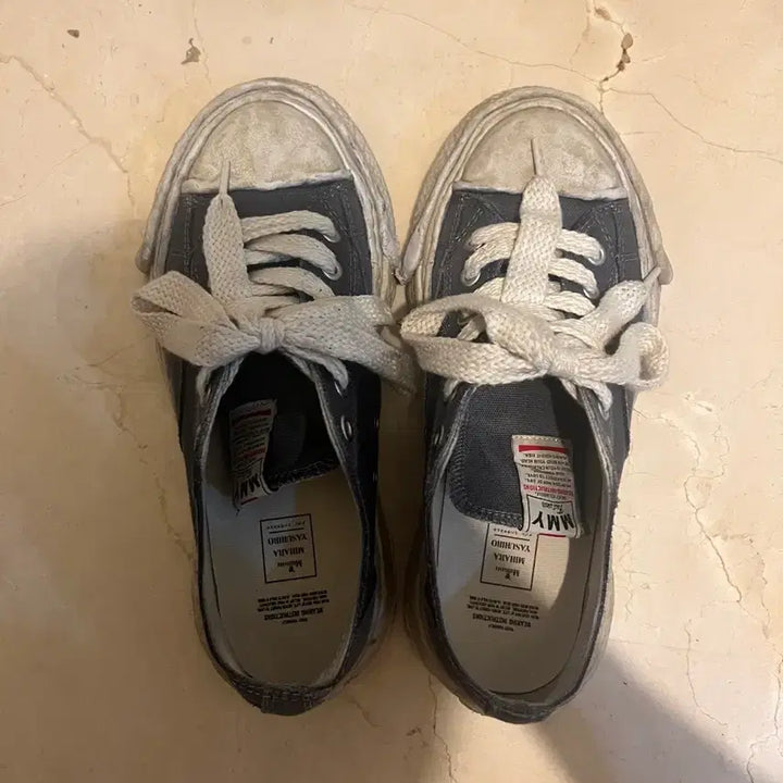 [BUNJANG] Mihara Yasuhiro Peterson 23 OG Sole Overdyed Canvas Low-Top Sneakers / 미하라 야스히로 피터슨23 OG 솔 오버다이드 캔버스 로우탑 스니커