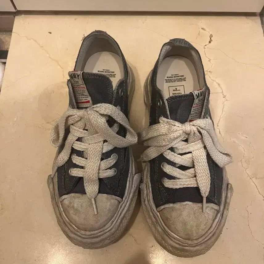 [BUNJANG] Mihara Yasuhiro Peterson 23 OG Sole Overdyed Canvas Low-Top Sneakers / 미하라 야스히로 피터슨23 OG 솔 오버다이드 캔버스 로우탑 스니커