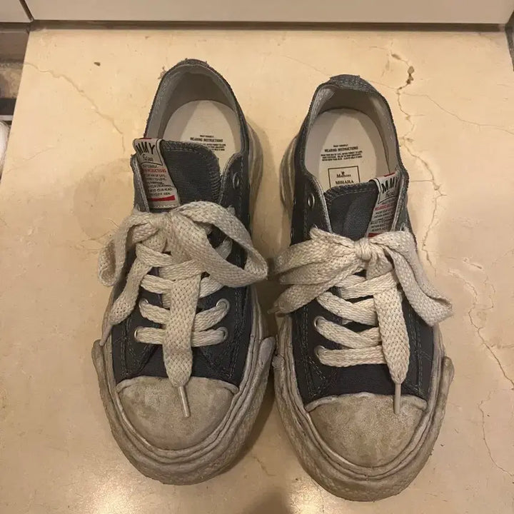 [BUNJANG] Mihara Yasuhiro Peterson 23 OG Sole Overdyed Canvas Low-Top Sneakers / 미하라 야스히로 피터슨23 OG 솔 오버다이드 캔버스 로우탑 스니커