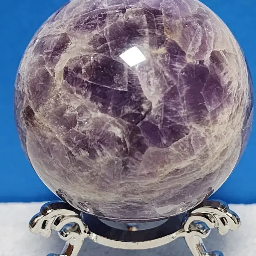 [BUNJANG] Natural Amethyst Crystal Sphere with Stand (6cm) / 천연크리스탈 자수정 구체(6cm)+받침대