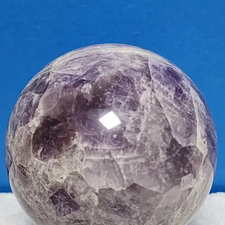 [BUNJANG] Natural Amethyst Crystal Sphere with Stand (6cm) / 천연크리스탈 자수정 구체(6cm)+받침대