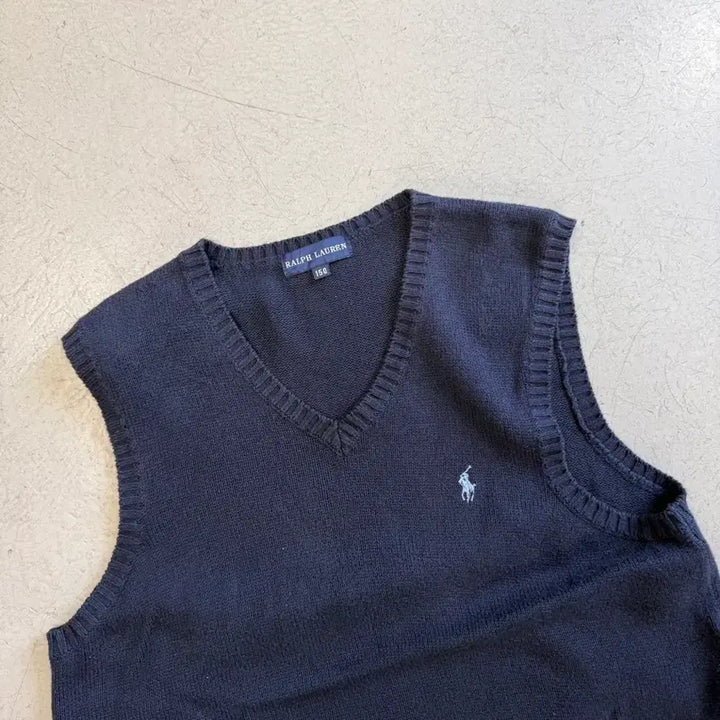 [BUNJANG] Polo Ralph Lauren Navy Cotton Knit Vest / 랄프로렌 면니트 조끼