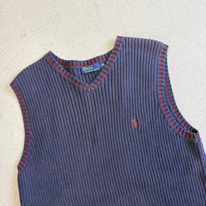 [BUNJANG] Polo Ralph Lauren Cotton Knit Vest / 폴로 랄프로렌 면 니트 조끼