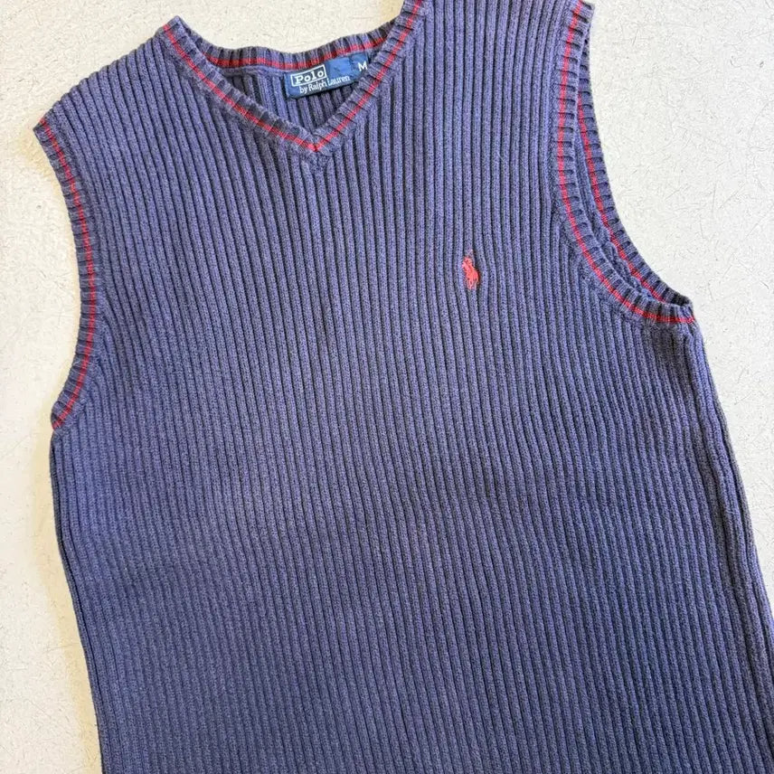 [BUNJANG] Polo Ralph Lauren Cotton Knit Vest / 폴로 랄프로렌 면 니트 조끼