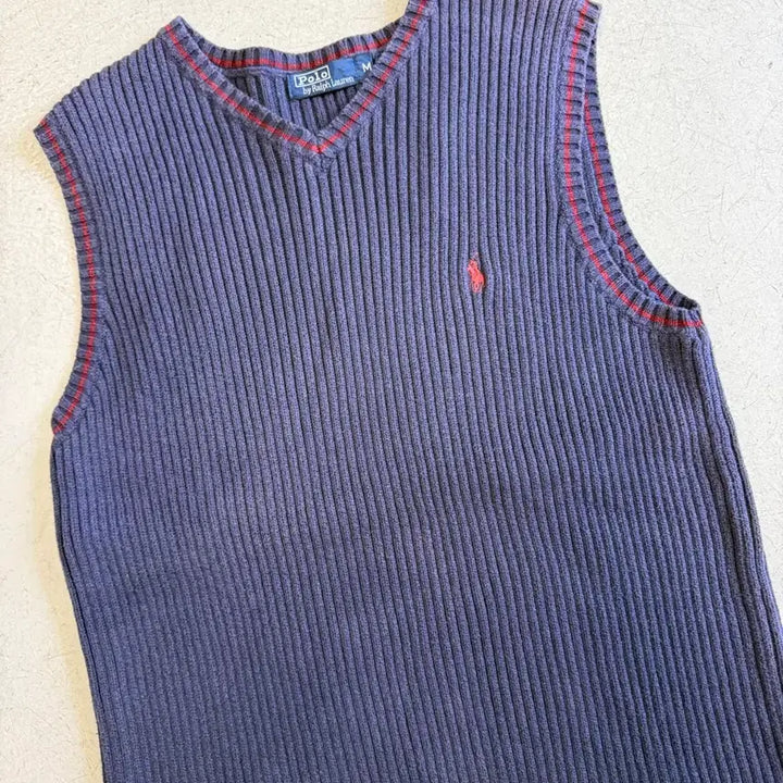[BUNJANG] Polo Ralph Lauren Cotton Knit Vest / 폴로 랄프로렌 면 니트 조끼