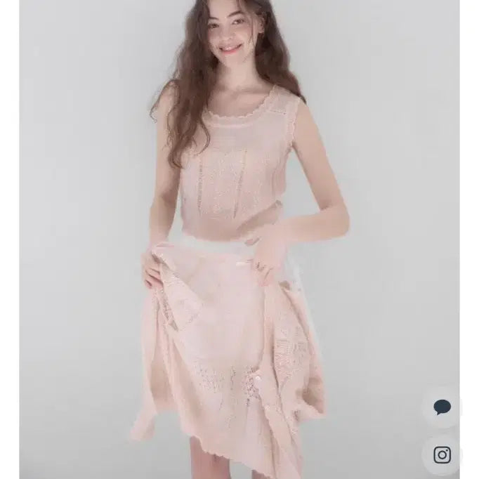 [BUNJANG] Yoonseul Shop Alpaca Knit Top - Pink Beige / (새상품) 윤슬샵 알파카 니트 탑 핑크베이지