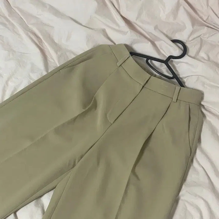 [BUNJANG] SPAO Long Wide Slacks Beige / SPAO 롱 와이드 슬랙스 베이지