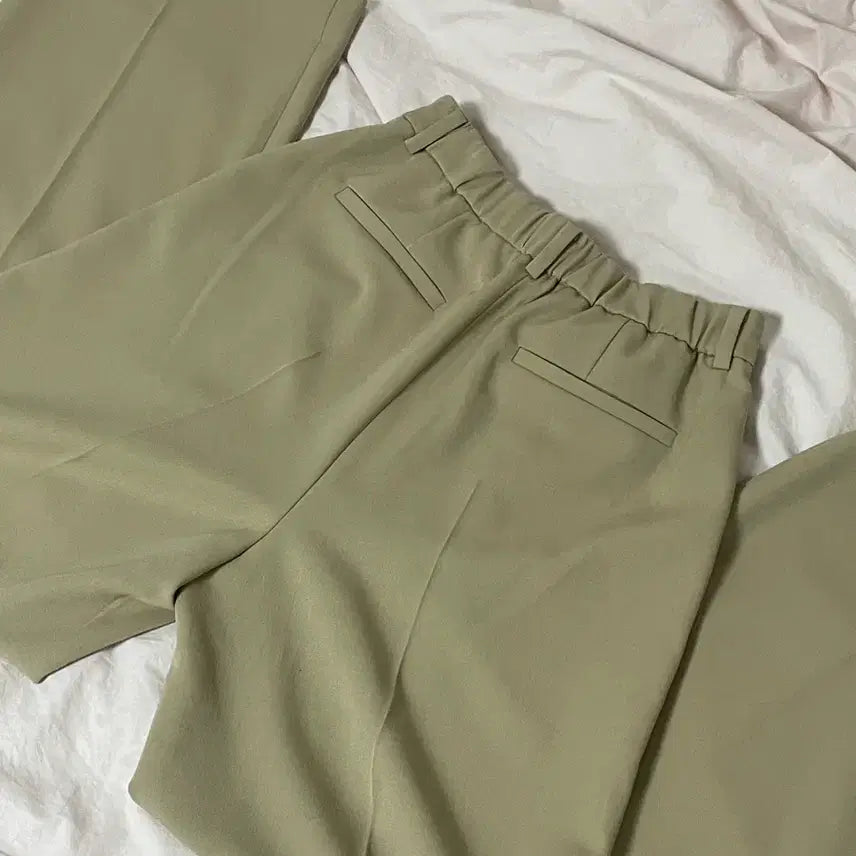 [BUNJANG] SPAO Long Wide Slacks Beige / SPAO 롱 와이드 슬랙스 베이지
